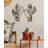 Metal Cactus Outdoor Decor, Rustic Sunflower Metal Wall Art, Floral Nature-Inspired Metal Wall Art for Living Room, Bedroom, Bathroom, Boho Style, Lawn Decoration, 12.2 x 4.6 inches