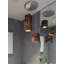 Luminaire suspendu rectangulaire simple à 1 lumière DEL avec détails en bois Claudo-7016255-34338649