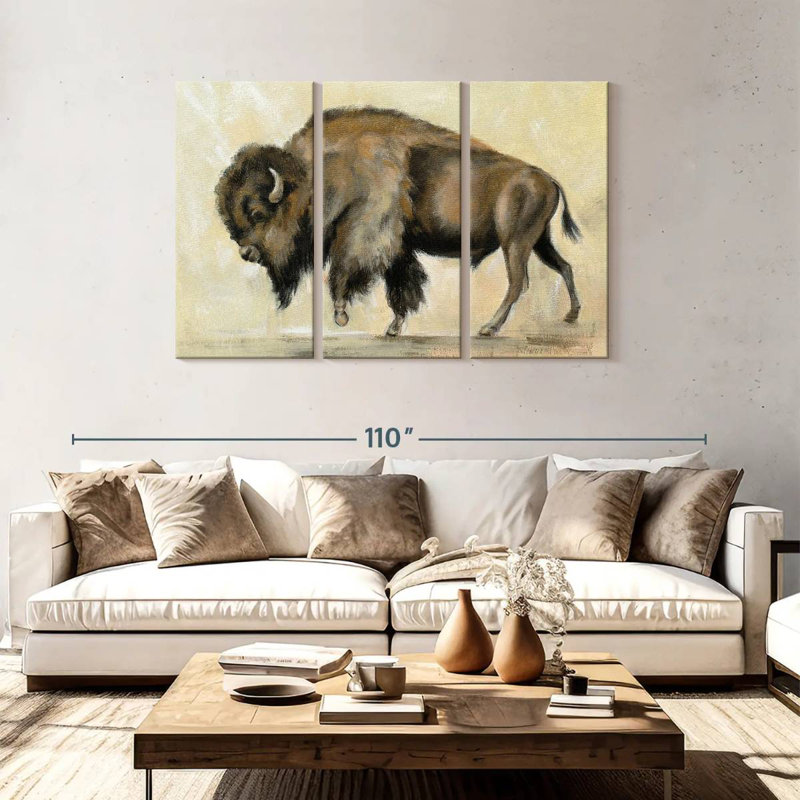 Brampt Bronze Buffalo, 48" H x 74" W