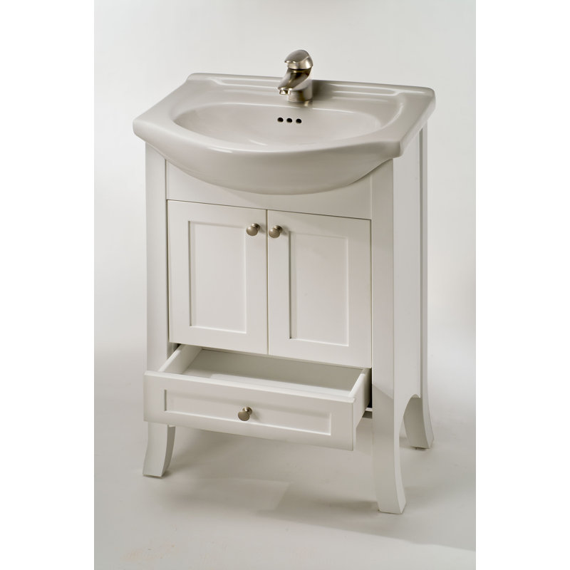 Base de meuble-lavabo simple Petite Empress, Blanc, 20 po
