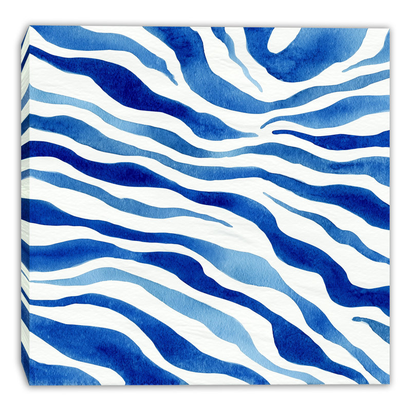 «Blue Wave», art mural sur toile tendue, 30"W x 30"H x 1.5"D