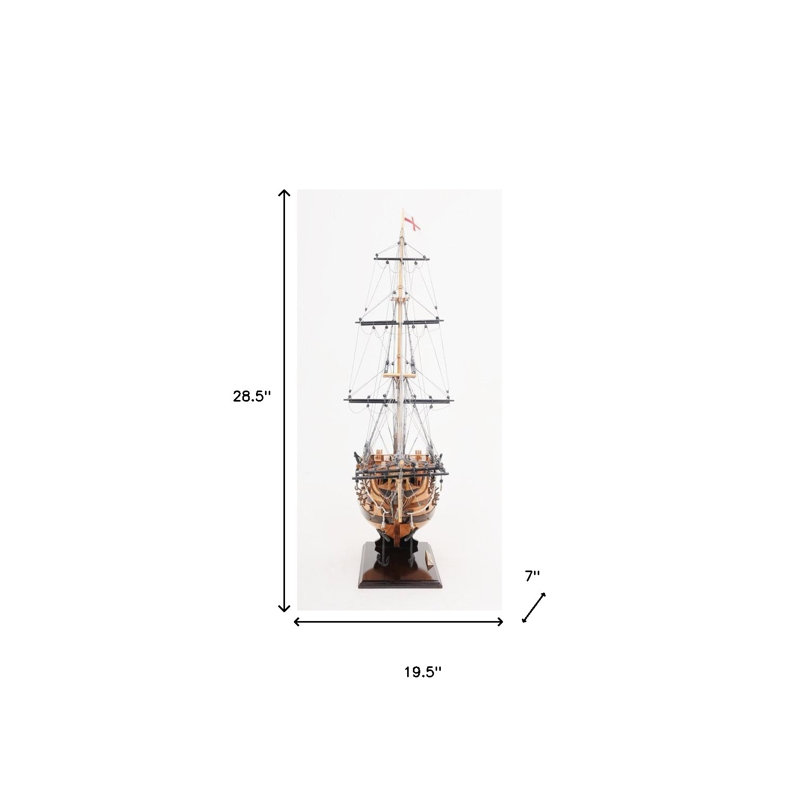 Bateau décoratif 29 po HMS Victory Brown