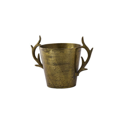Antique Antler Bucket 12"x 7.5"x 8.75"
