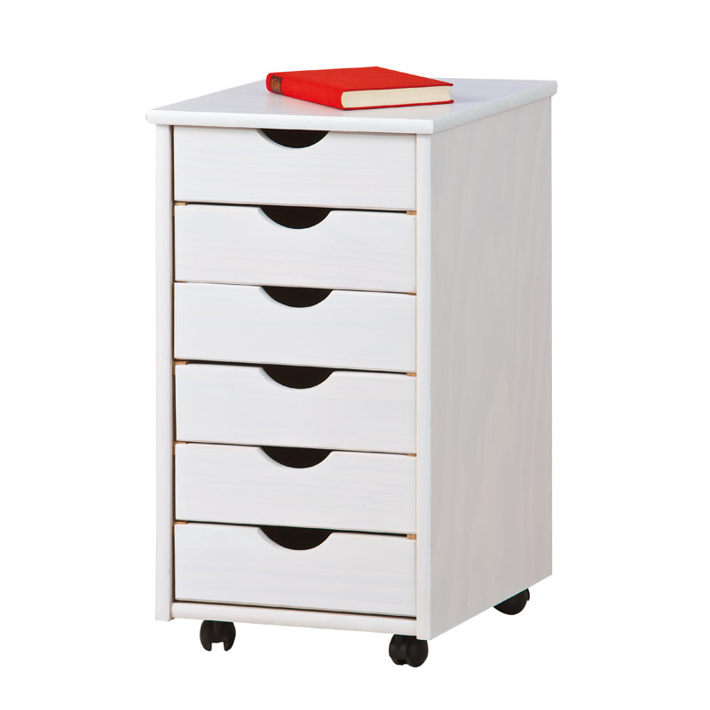 Carlosadrian Chest of 6 Drawers, White