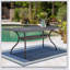 Table de patio rectangulaire en fonte d'aluminium durable avec un design champêtre français, parfaite pour les rassemblements extérieurs et les événements.