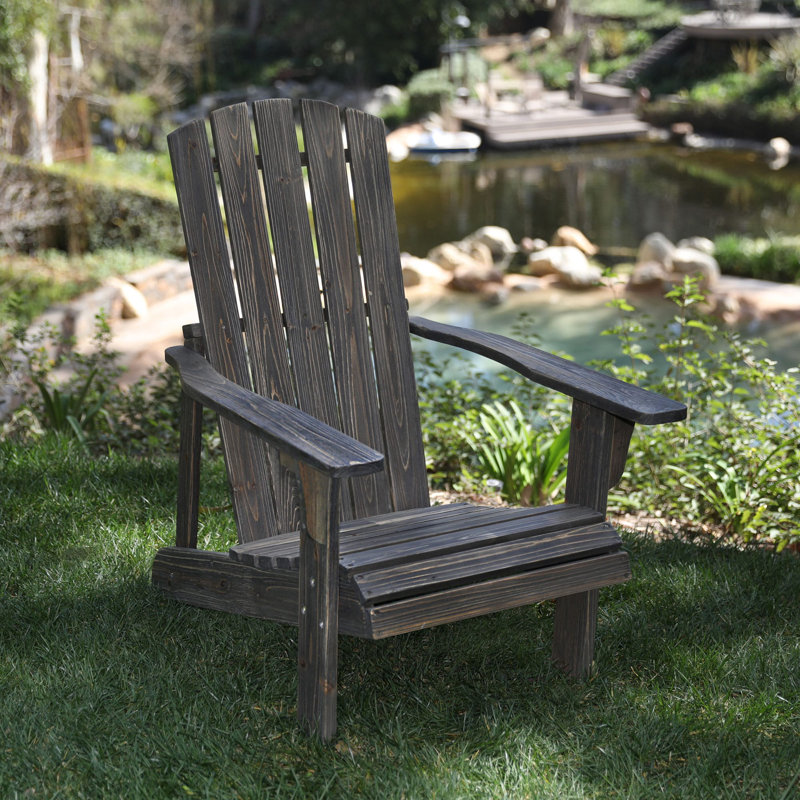 Chaise Adirondack en bois massif Lakewood, Bois de grange