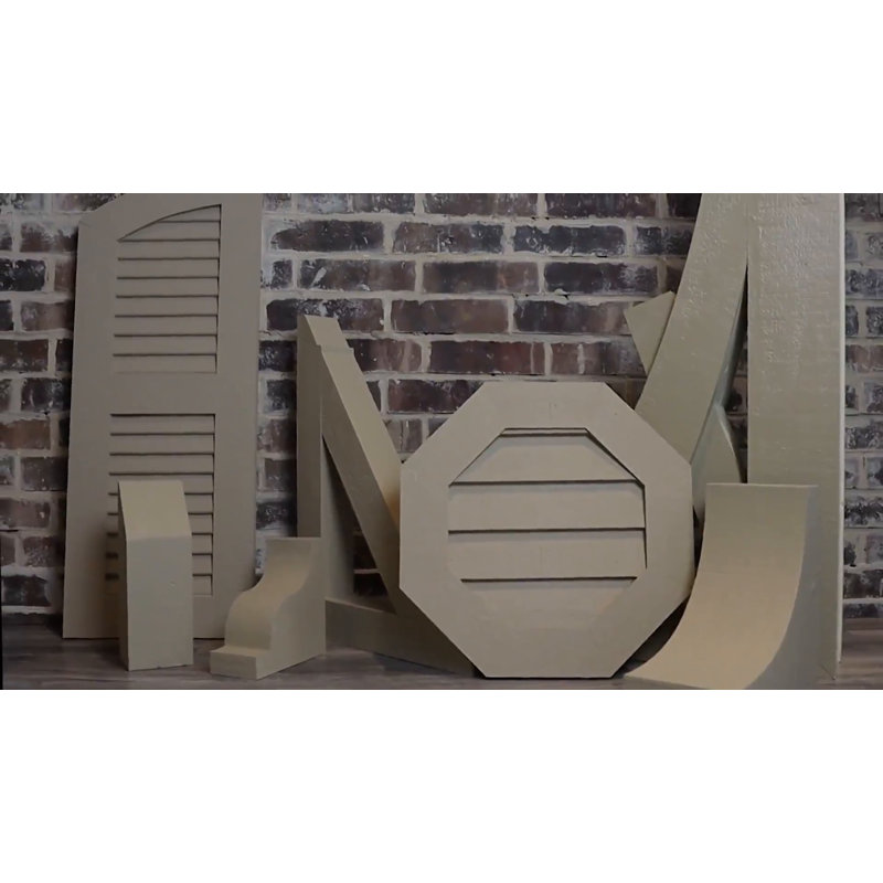 Primed Tan 9" Faux Cedar Woodgrain Corbel
