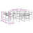  Garden Dining Set Black
