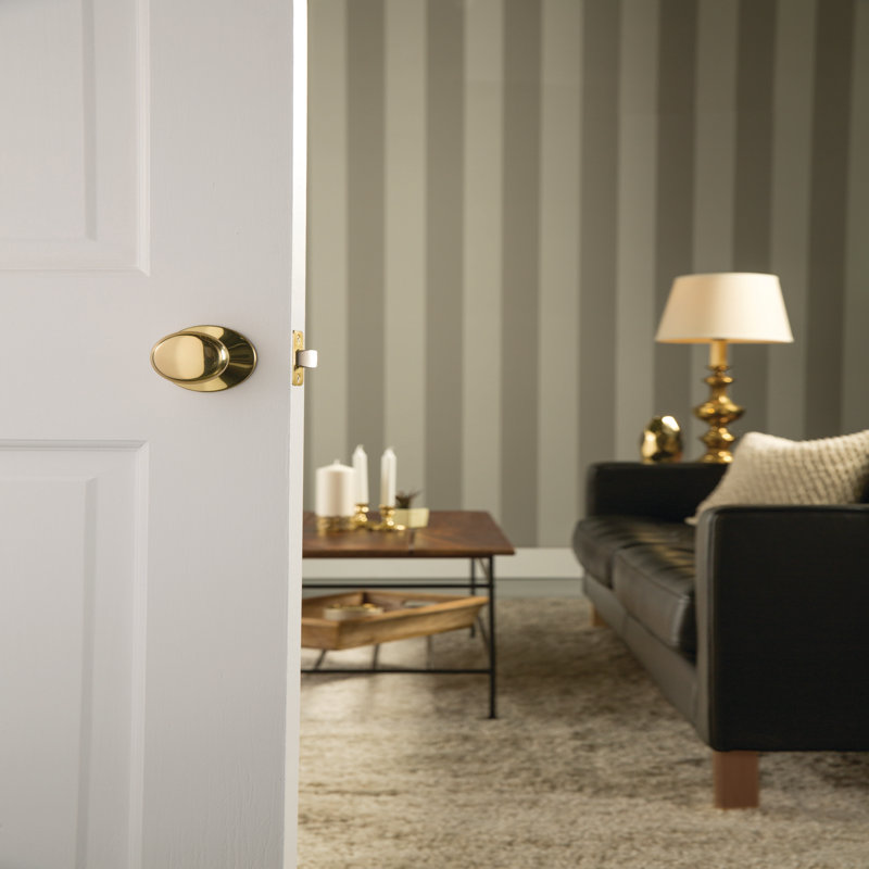 Plymouth Passage (Hall & Closet) Round Knob, Bright Brass