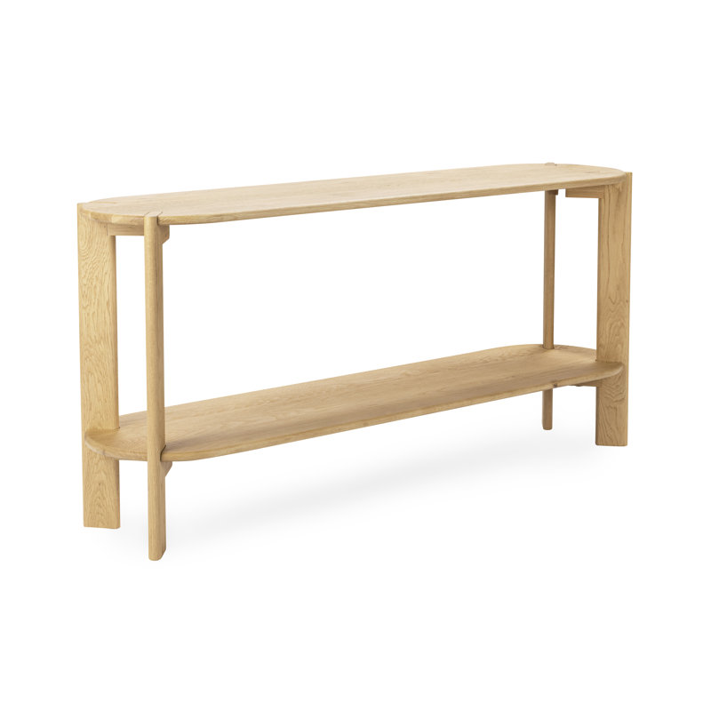 Kering Oak Wood Oval Console Table 