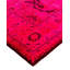 Tapis unique rose / rouge / brun foncé de 6 pi 3 po x 9 pi Overdyed