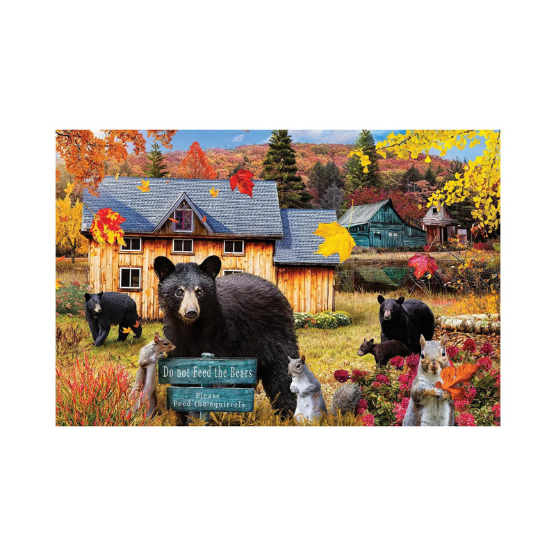 Do Not Feed The Bears by Karen Burke - Wrapped Canvas Print, 20.32cm H x 30.48cm W x 1.905cm D