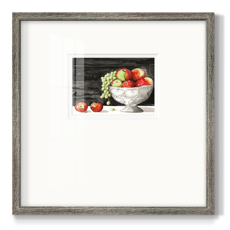 «Watercolor Fruit Bowl Ipremium», reproduction encadrée, H 17 po x l 17 po x P 1,25 po