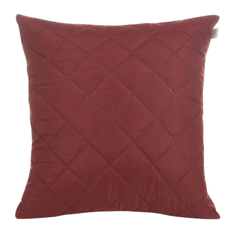Design Cream Pillowcase, Burgundy