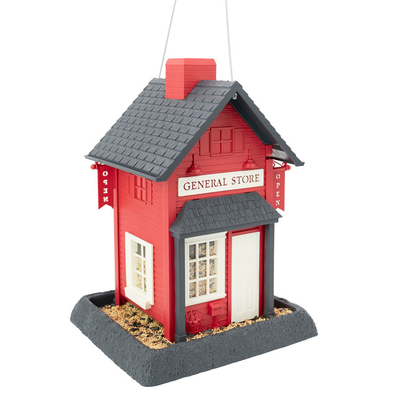RED GENERAL STORE BIRDFEEDER
