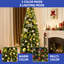 Arbre de Noël minimaliste 7,5 pi, arbre de Noël vert, arbre de Noël style crayon, arbre des Fêtes, arbre saisonnier avec lumières DEL chaudes pré-enfilées-106256331