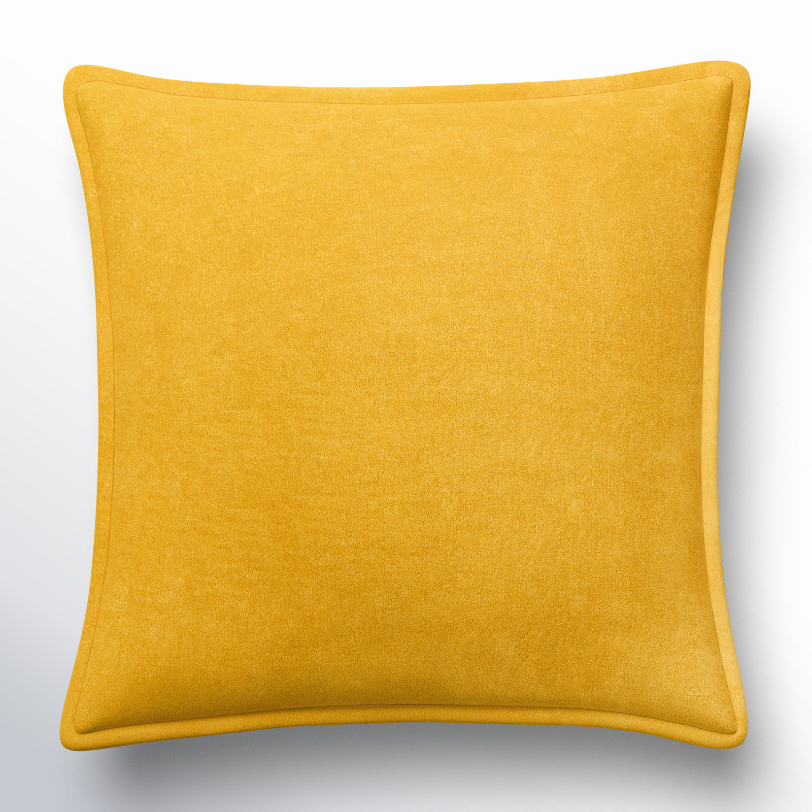 Edgar Throw Pillow, Down, Yellow, 20"H x 20"W