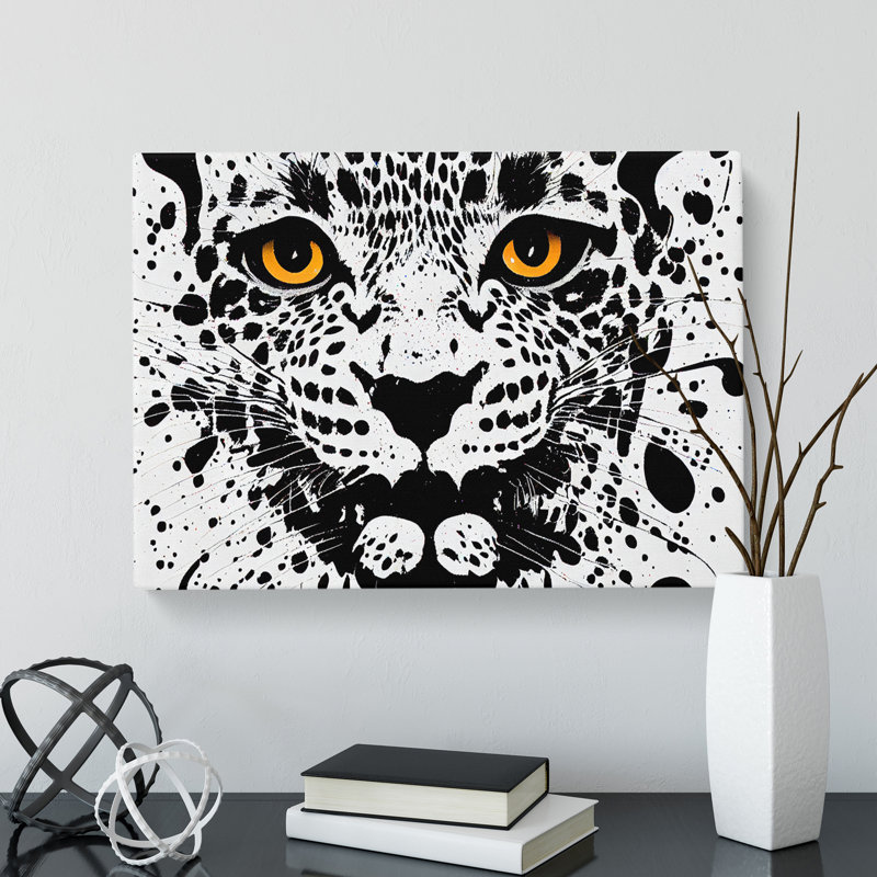 Leopard Splatter Abstract - Wrapped Canvas, 50cm H x 76cm W x 3cm D