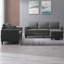 3-Pieces Convertible Sectional Sofa with Storage Ottoman & Single Sofa Chair with Pockets, Dark Grey-86843579