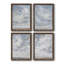 Ciel bleu I - ensemble de 4 reproductions d'art sur toile encadrées-183049724-183049723