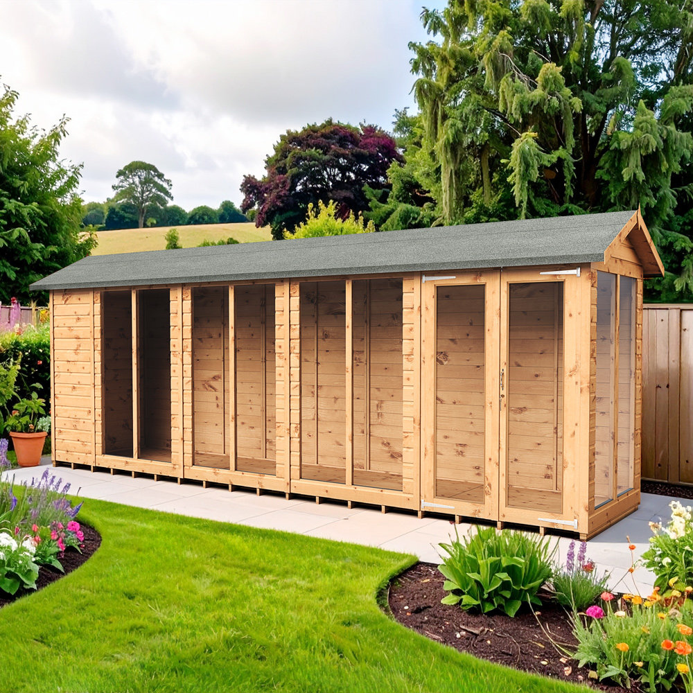 Empire Sheds 8x4ft Pent Wooden Garden Shed - Green - Tongue and Groove Cladding - Pressure Treated - Image 4