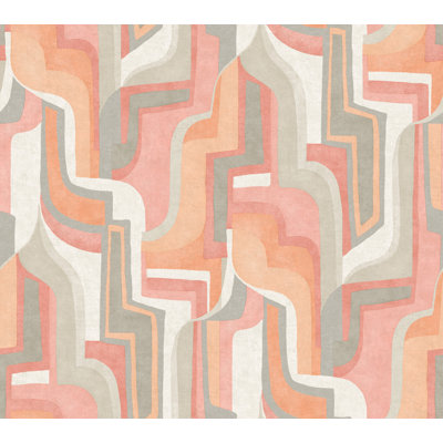 Tulum Khaki Surreal Shapes Wallpaper