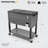 Permasteel 80-Qt Outdoor Rolling Patio Cooler on Wheels Woodgrain Style-50365399