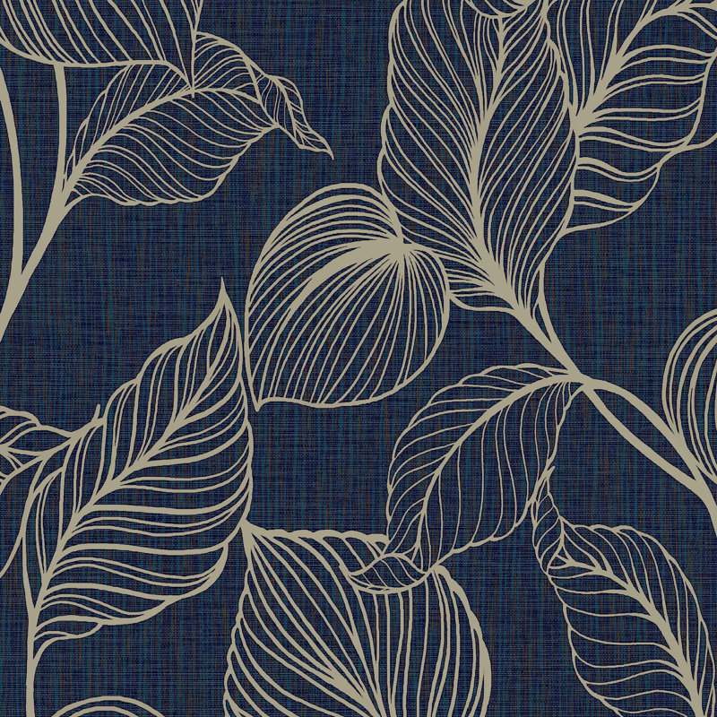 Boutique Royal Palm Tropical Wallpaper, Dark Blue