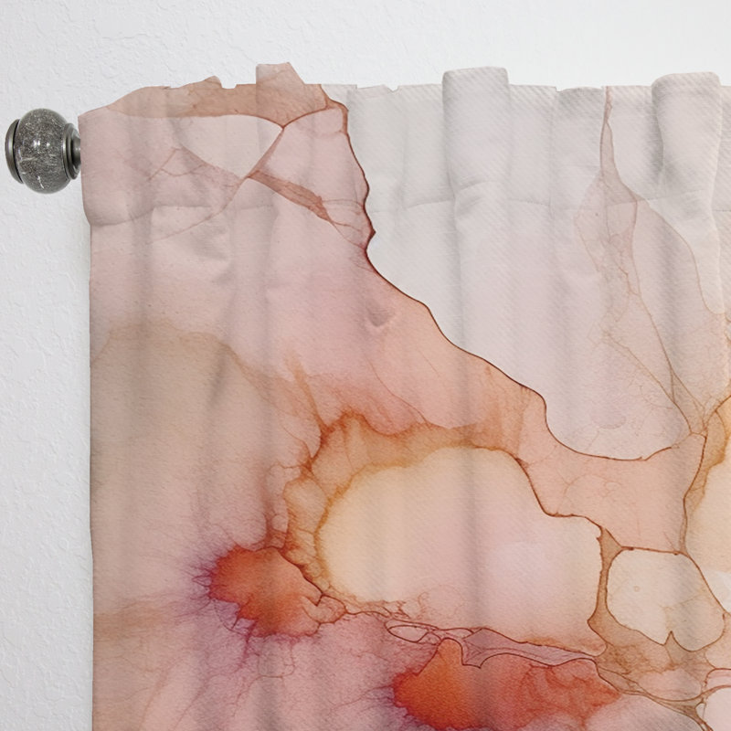 Rideaux en velours rose Adrienna, L 52 po x L 108 po