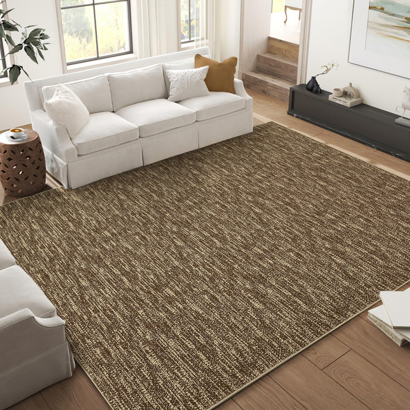 Solid Machine Washable Rug with Rubber Backing for Living Room Modern Non-Slip Dining Room Rug for Bedroom Floor Carpet for Office Nursery Playroom