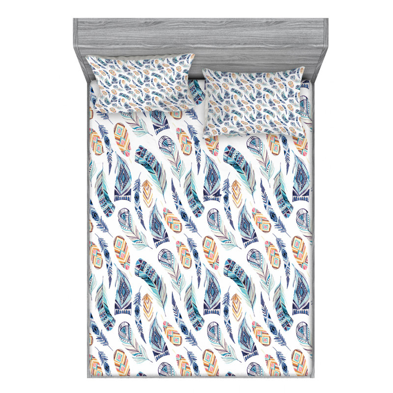 Microfiber Sheet Set, Queen Sheet Set with Fitted Sheet