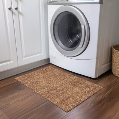 Machine Washable Indoor/Outdoor Chayden ACN960 Black 1'8" x 2'6" Rug