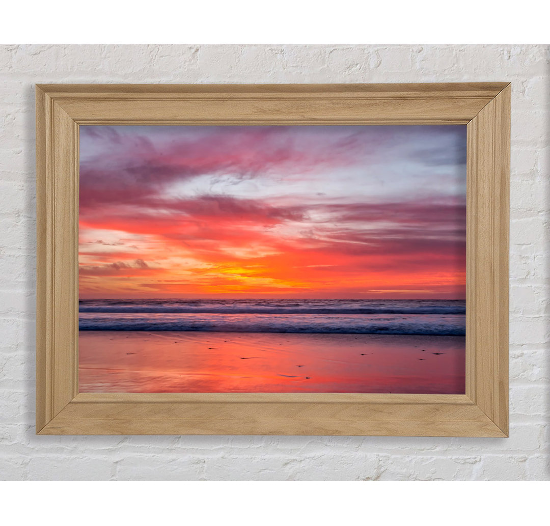 Gerahmtes Leinwandbild Sunset Ocean