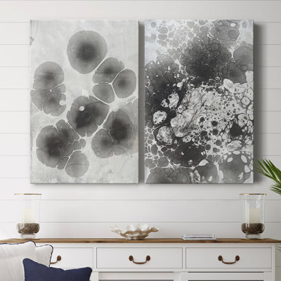 Marbling V-Premium Gallery Wrapped Canvas -Ready to Hang