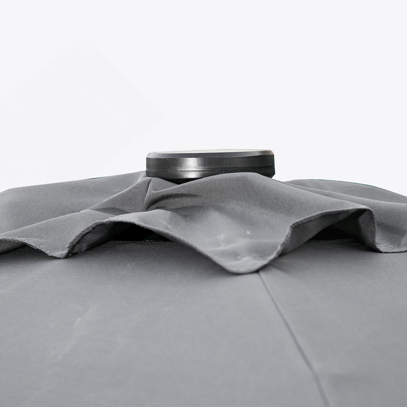 Parasol d'extérieur polyvalent avec lumières DEL et fonction d'inclinaison réglable, Gris