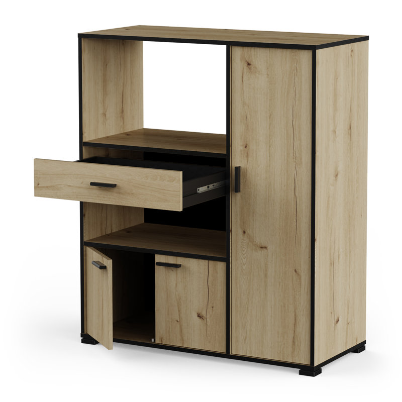 101cm Kitchen Pantry, Royal Oak/Black