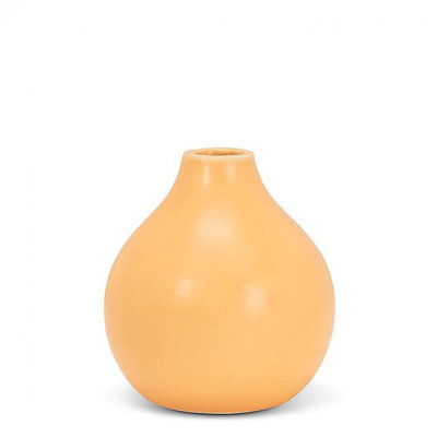 Vase jaune ocre mat