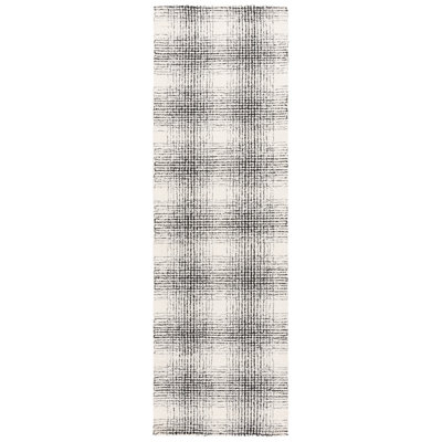 Cuda Ebony Hand Tufted Wool & Cotton Geometric Rug