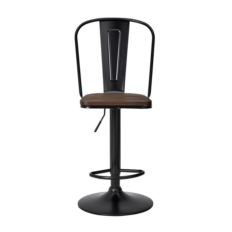 Aggappera Swivel Adjustable Height Counter Stool with Metal Frame