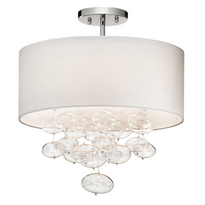 Fabric Semi Flush Mount