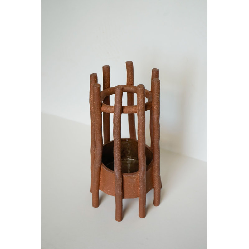 Coil Handmade Red Clay Table Vase