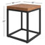 Solid wood frame end table Lenes