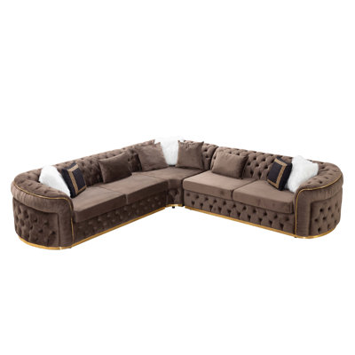 Varinia 120" Wide Symmetrical Sofa & Chaise