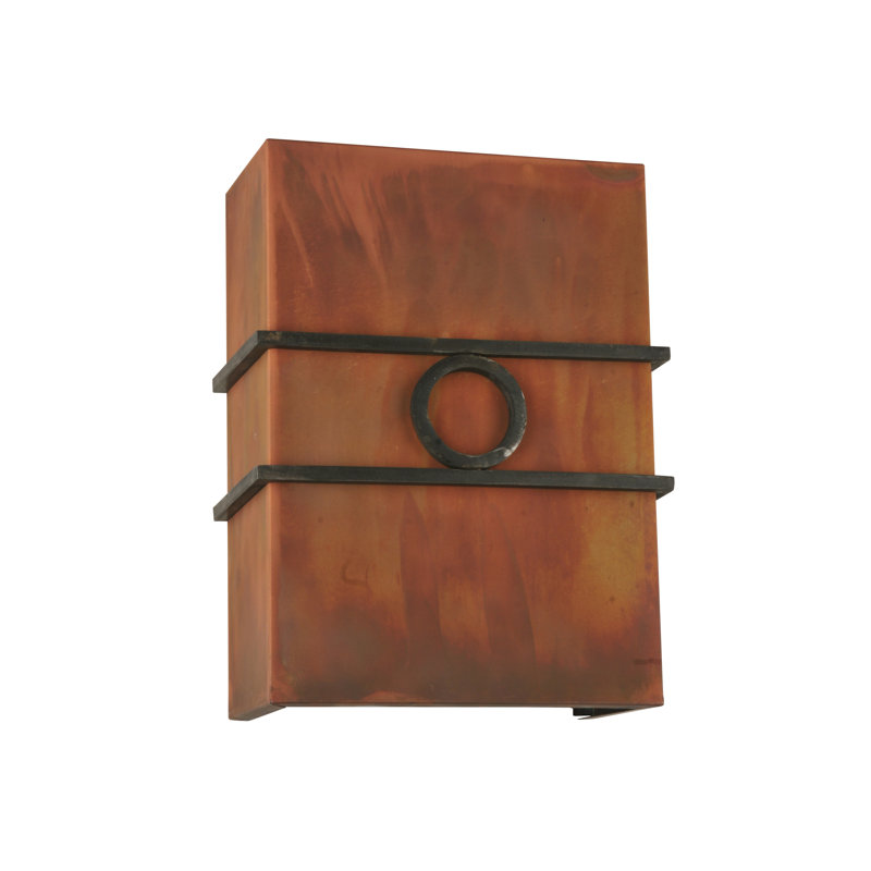Rustic Lodge Wrought Iron Flush Mounted Sconce, PAR30