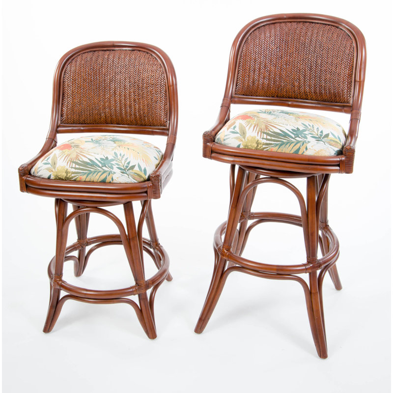Tabouret de bar et de comptoir pivotant Daquante, Terre de Sienne, Tabouret de comptoir (siège d’une hauteur de 24