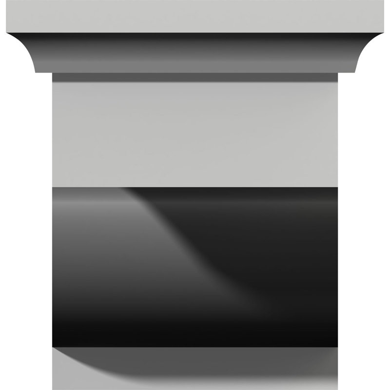 Endurathane Dublin Bracket, 5 5/8"W x 9 3/8"D x 5 3/4"H, Factory Primed, 5.75"H x 5.625"W x 9.375"D