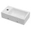 Lavabo de salle de bain mural rectangulaire 18 x 10 pouces en céramique blanche avec trou de robinet simple