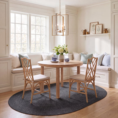 Coleman Hand Woven Wool / Cotton Solid Colour Rug