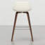 Tabouret de comptoir / de bar 2 - Tabouret de style Mid-Century (2) avec repose-pieds et placage brun