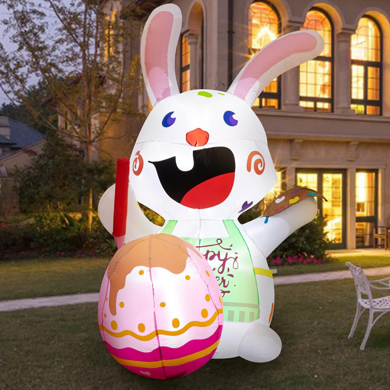 Easter Bunny with Egg Inflatable